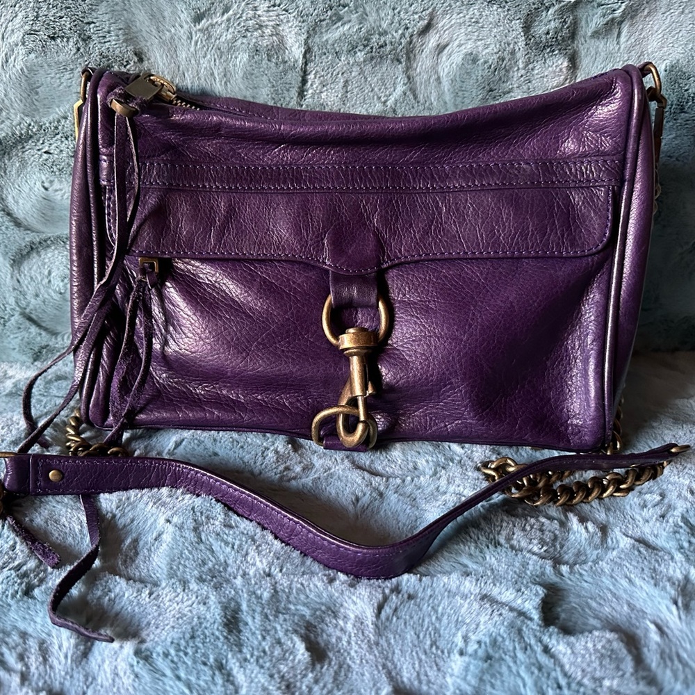Rebecca Minkoff deep plum handbag with dust cover